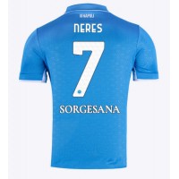 Fotballdrakt Herre SSC Napoli David Neres #7 Hjemmedrakt 2024-25 Kortermet